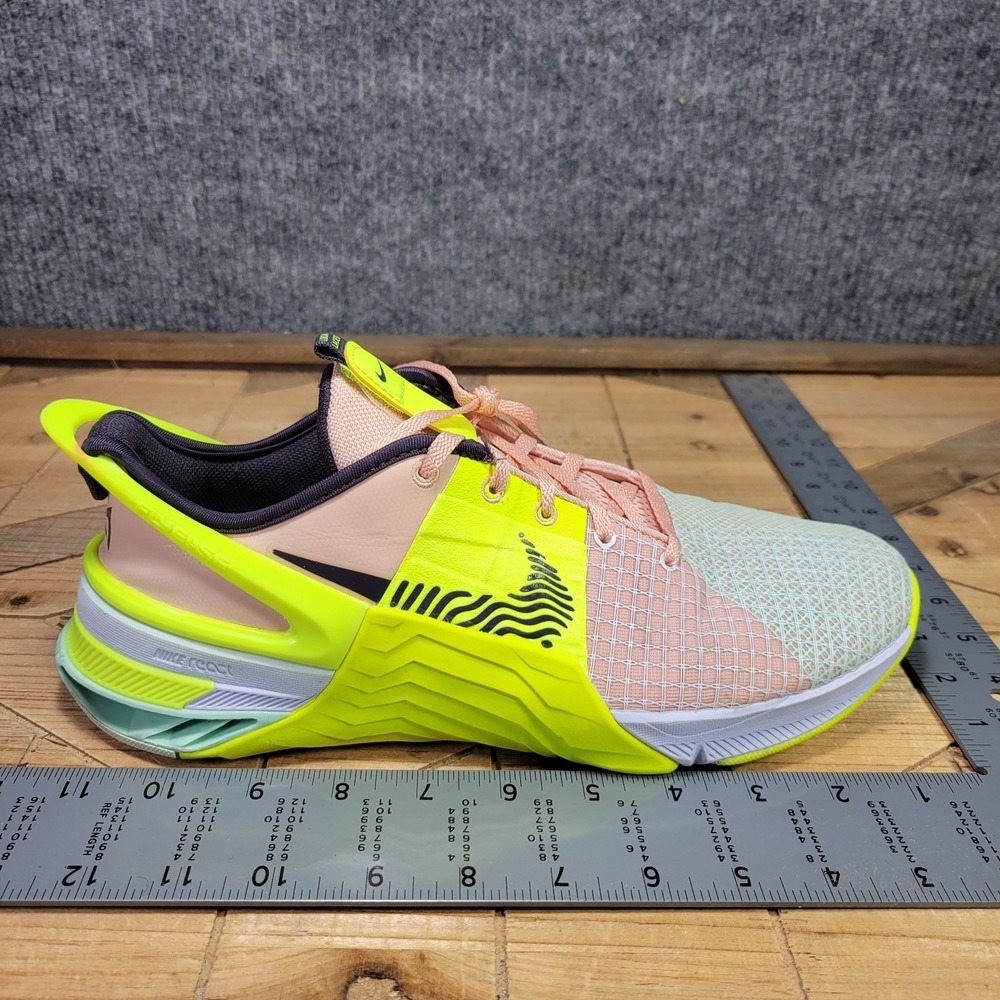 Nike Metcon 8 Flyease Womens 10.5 Training Shoes Arctic Orange Volt Pink Yellow - Picture 12 of 13